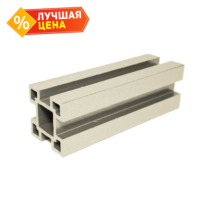 Столб Grand Line с пазами 100x100x4000 мм Слоновая кость